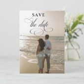 Chic Foto Save the Date (Stehend Vorderseite)