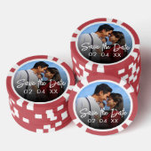 Chic Foto Script Wedding Save the Date Pokerchips (Stapel)