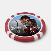 Chic Foto Script Wedding Save the Date Pokerchips (Einzeln)
