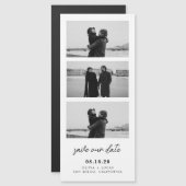 Chic Foto Strip Magnetic Wedding speichern das Dat Magnetkarte (Vorne/Hinten)