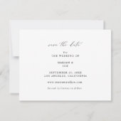 Chic Foto Strip Save the Date Einladung (Rückseite)