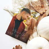 Chic Foto Suprise Verti Save the Date Einladung