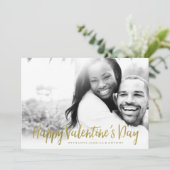 Chic Foto Valentinstag Feiertagskarte (Stehend Vorderseite)