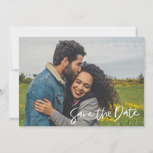 Chic Foto Wedding Save The Date (Vorderseite)