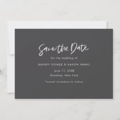 Chic Foto Wedding Save The Date (Rückseite)