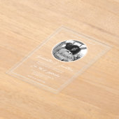 Chic Foto White Calligraphy Script Wedding Acryleinladungen (Ablage )