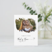 Chic Foto wird meine Trauzeugin-Karte sein Dankeskarte (Stehend Vorderseite)