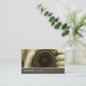 Chic Fotograf Fotojournalist Camera Lens Visitenkarte (Stehend Vorderseite)