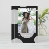 Chic Fotovorlage Graduate Party Einladung (Stehend Vorderseite)