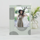 Chic Fotovorlage Graduate Party Einladung (Stehend Vorderseite)