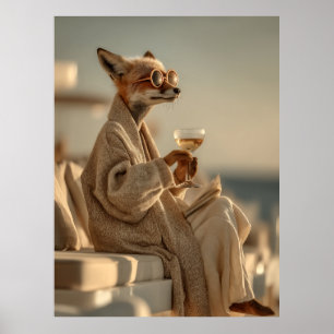 Chic Fox Relaxen im Stil Poster