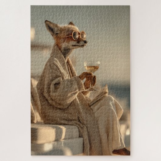 Chic Fox Relaxen im Stil Puzzle (Vertikal)