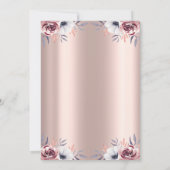 Chic Frame Boho Blume Quinceañera Einladung (Rückseite)