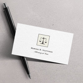 Chic Frame Justiz Skala Beruflich Visitenkarte