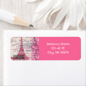 Chic-französische Skripte platzieren einen Pink-Pa (Insitu)