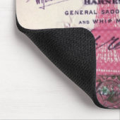 Chic-französische Skripte platzieren einen Pink-Pa Mousepad (Ecke)