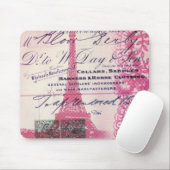 Chic-französische Skripte platzieren einen Pink-Pa Mousepad (Mit Mouse)