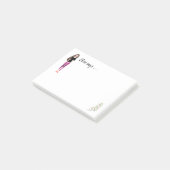 Chic Frauan in Leggings Post-it Klebezettel (angewinkelt)