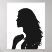 Chic Frauenprofil - Minimalistische zeitgenössisch Poster (Vorne)
