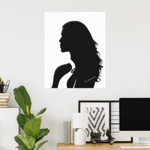 Chic Frauenprofil - Minimalistische zeitgenössisch Poster