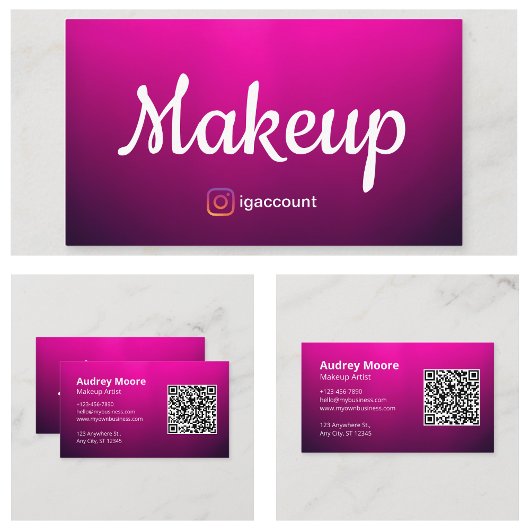 Chic Freelance Makeup Artist Visitenkarte