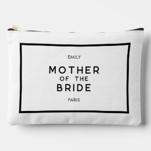 Chic French Black & White Mother of the Bride Zubehörtasche