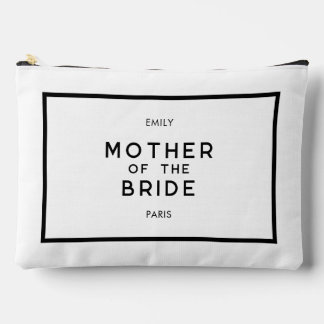 Chic French Black & White Mother of the Bride Zubehörtasche