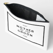 Chic French Black & White Mother of the Groom Zubehörtasche (Offen)