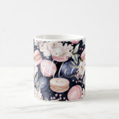 Chic French Blue Pink Macaroons Kaffeetasse (Mittel)
