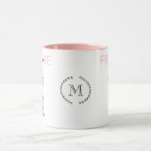 Chic French Bulldog Frenchie Mama Monogram Tasse (Zentrum)