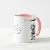 Chic French Bulldog Frenchie Mama Monogram Tasse (VorderseiteRechts)