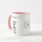 Chic French Bulldog Frenchie Mama Monogram Tasse (Vorderseite Links)