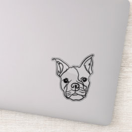 Chic French Bulldog Line Art: Bearbeiten Sie Ihren Aufkleber