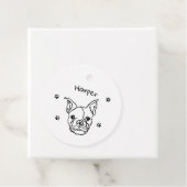 Chic French Bulldog Line Art: Bearbeiten Sie Ihren Geschenkanhänger (Beispiel)