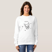 Chic French Bulldog Line Art: Bearbeiten Sie Ihren Sweatshirt (Vorne ganz)