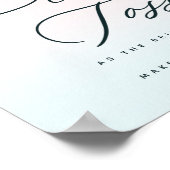 Chic French Garden Petal Toss Wedding Sendoff Zeic Poster (Ecke)