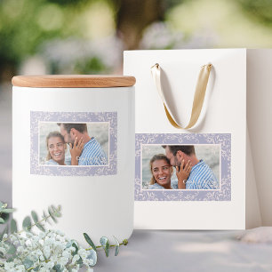 Chic French Lilac Theme Foto Wedding Labels Lebensmitteletikett