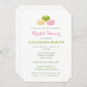 Chic French Macaron Brautparty Einladung (Vorne/Hinten)