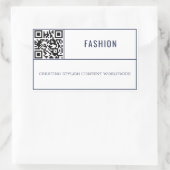 Chic French Navy Fashion Brand QR Code Rechteckiger Aufkleber (Tasche)