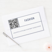 Chic French Navy Fashion Brand QR Code Rechteckiger Aufkleber (Umschlag)