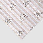 Chic French Pink Striping Bakery Logo Business Seidenpapier (Ausschnitt)