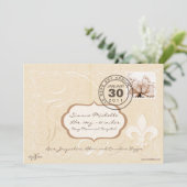 Chic French Romance Geburtserklärung Ankündigung (Stehend Vorderseite)