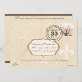 Chic French Romance Geburtserklärung Ankündigung (Vorne/Hinten)