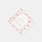 Chic French Toile Baby Shower Serviette (Ecke)