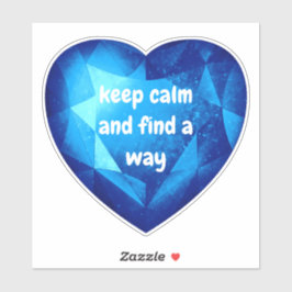 Chic fresh blue Diamond quote affirmation  Aufkleber