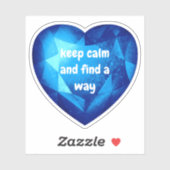 Chic fresh blue Diamond quote affirmation Aufkleber (Blatt)