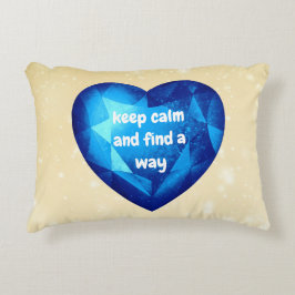 Chic fresh blue Diamond quote affirmation  Dekokissen