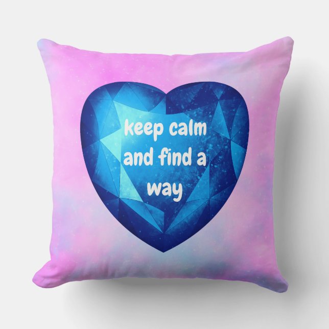 Chic fresh blue Diamond quote affirmation  Kissen (Vorderseite)