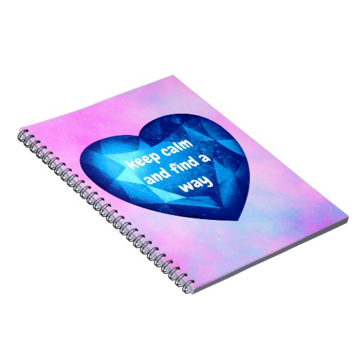 Chic fresh blue Diamond quote affirmation Notizblock (Rechte Seite)