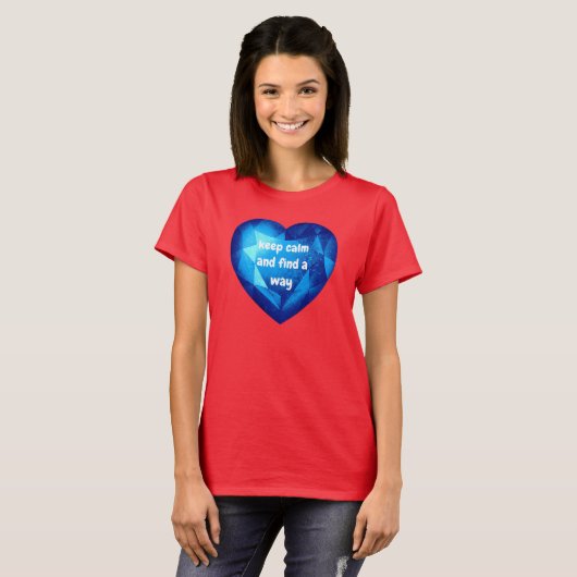 Chic fresh blue Diamond quote affirmation  T-Shirt (Vorne ganz)